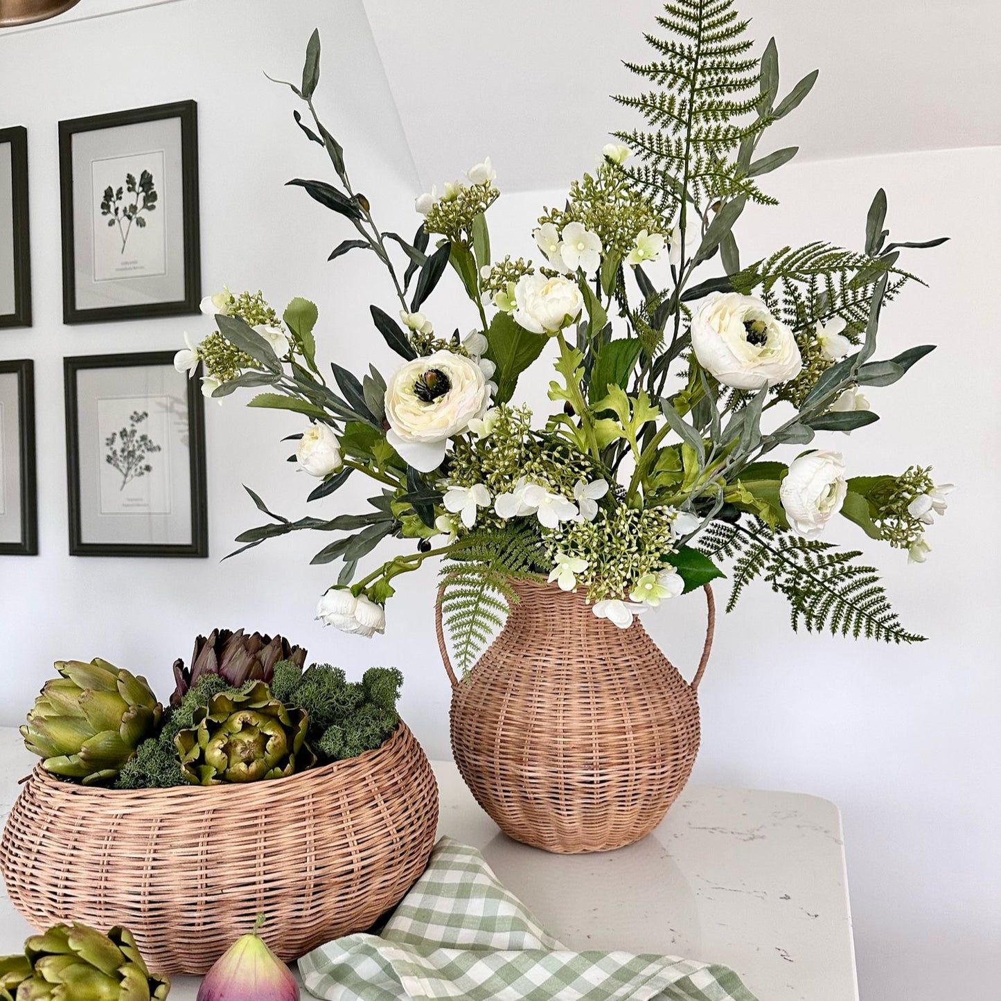 Faux Artichoke Green | Set of Three