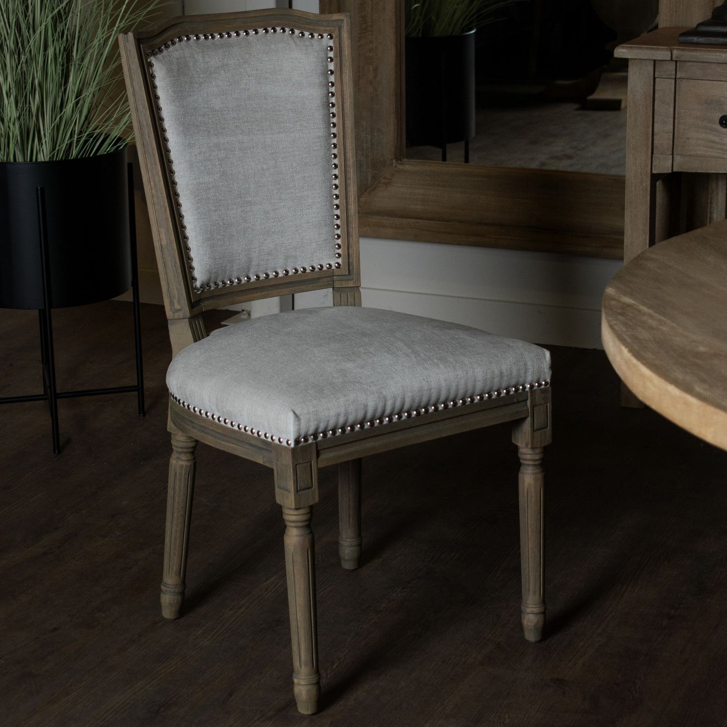 Ripley Grey Fabric Dining Chair