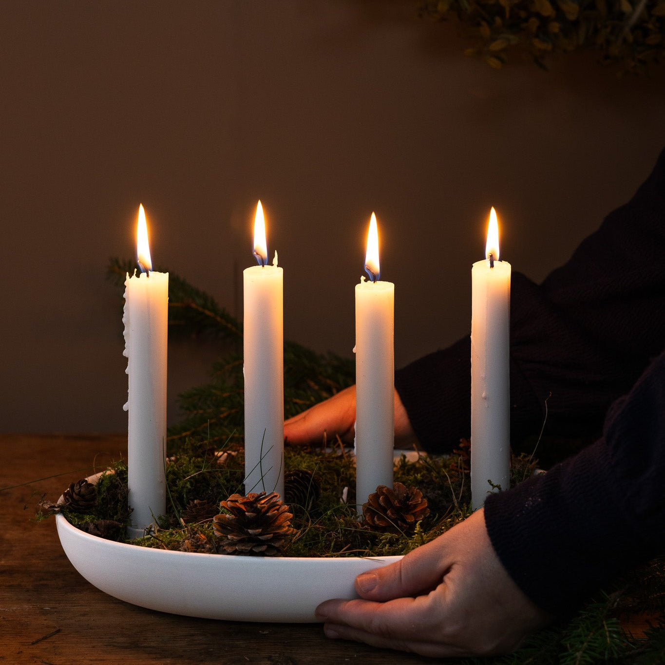 White Matte Candle Holder