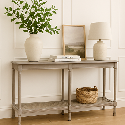 The Serene Rattan Collection Large Console Table