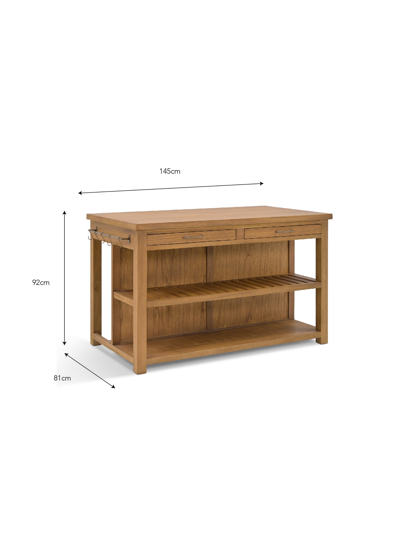 Natural Wood Kitchen Island