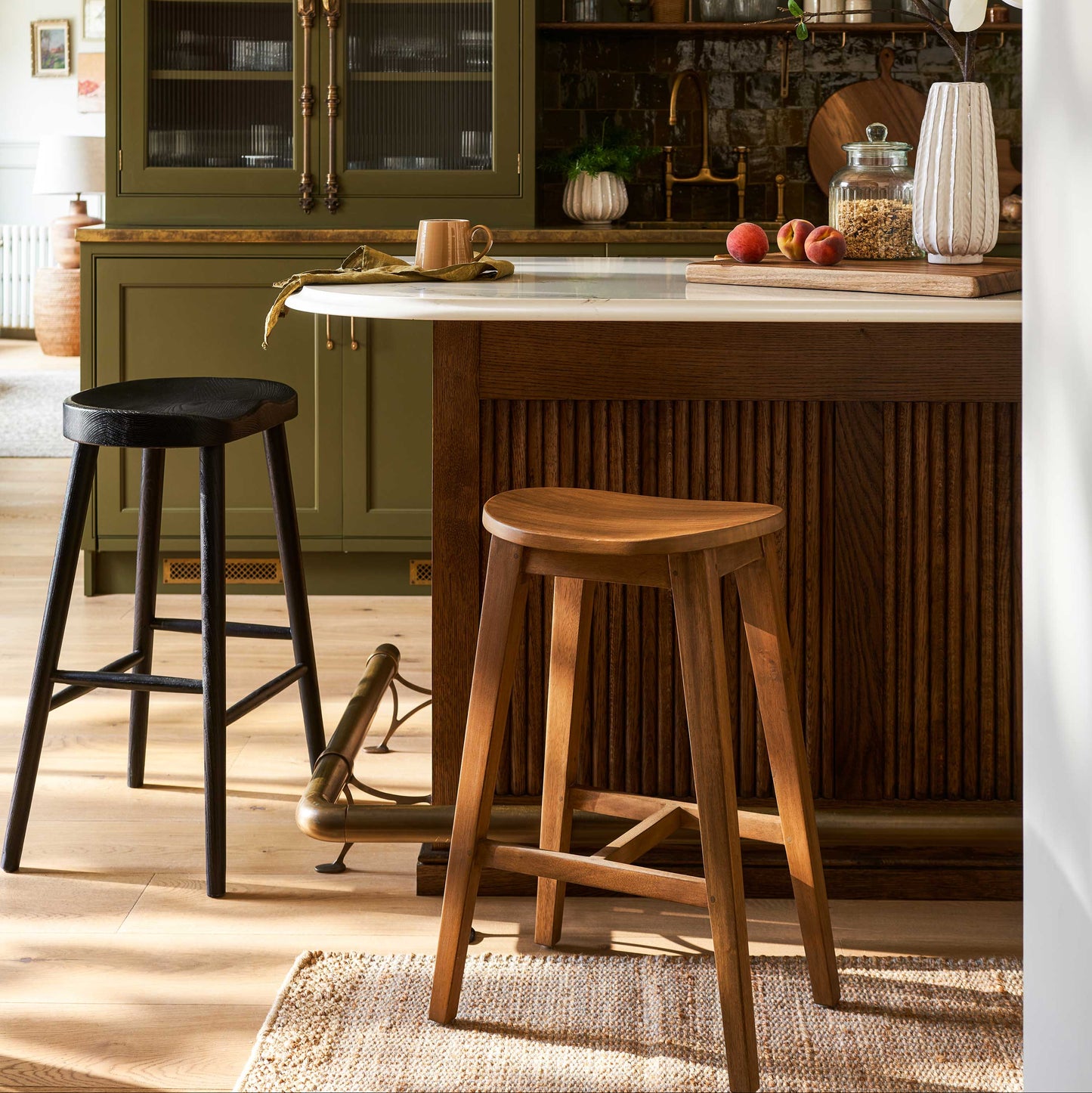 Natural Wood Bar Stool