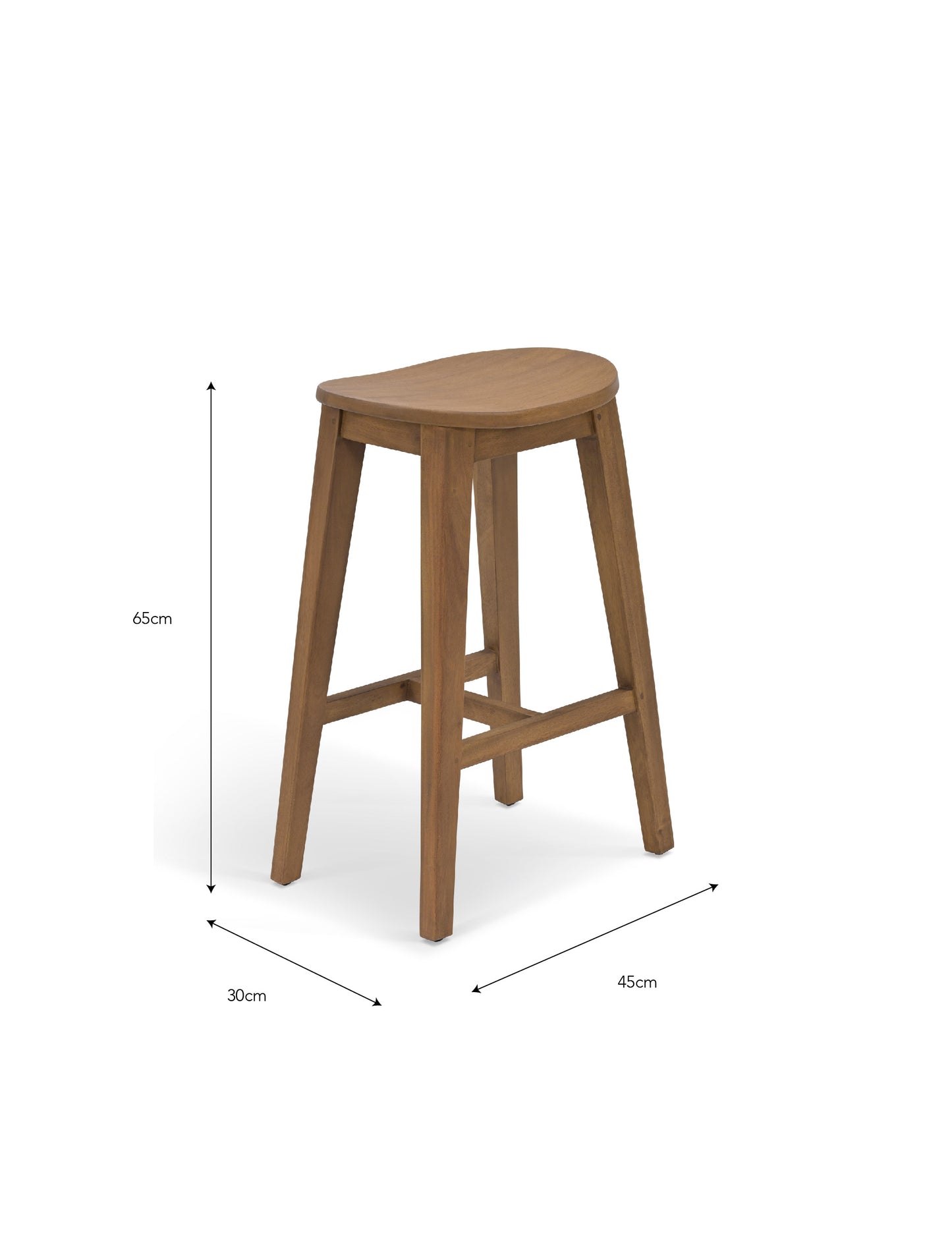 Natural Wood Bar Stool