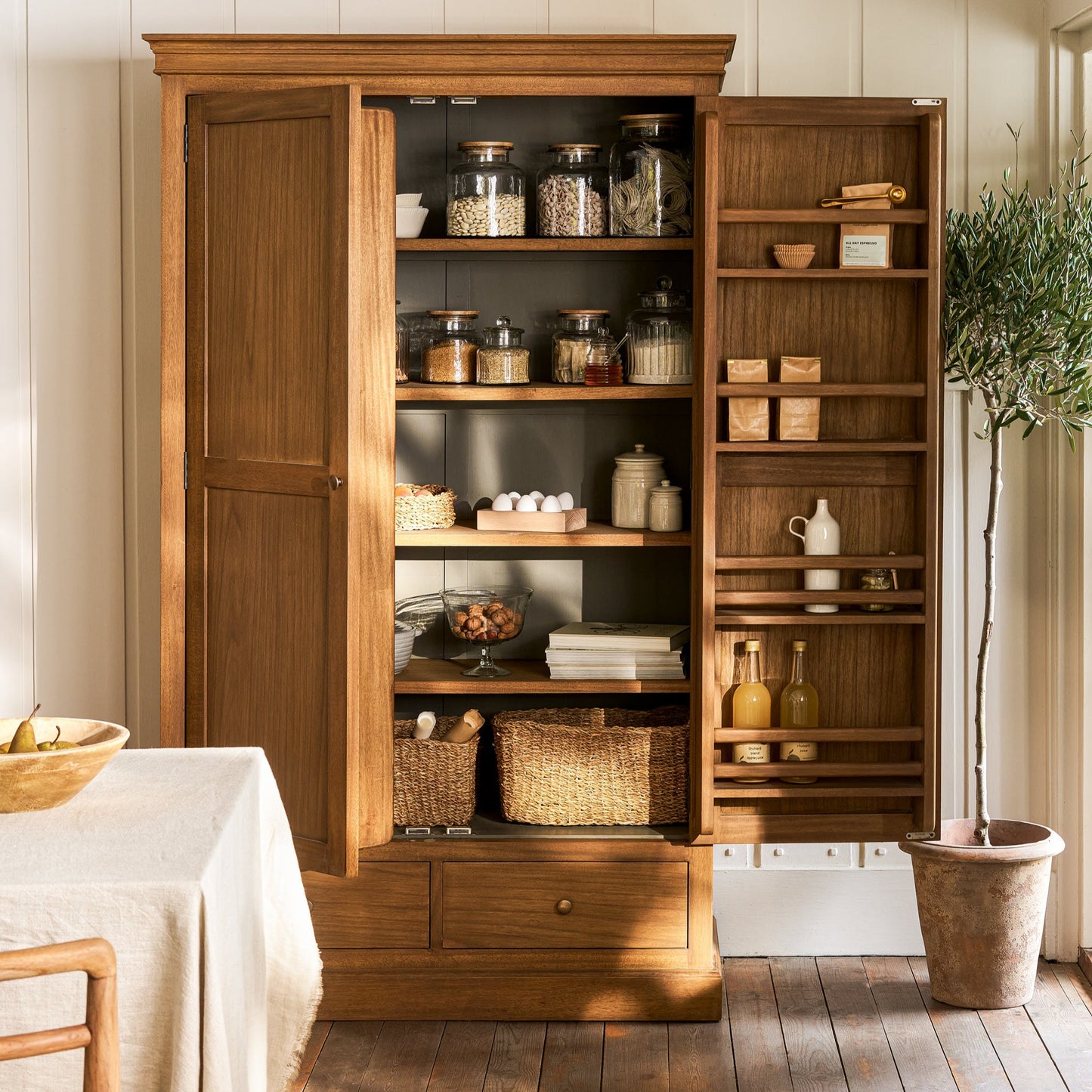 Natural Wooden Pantry