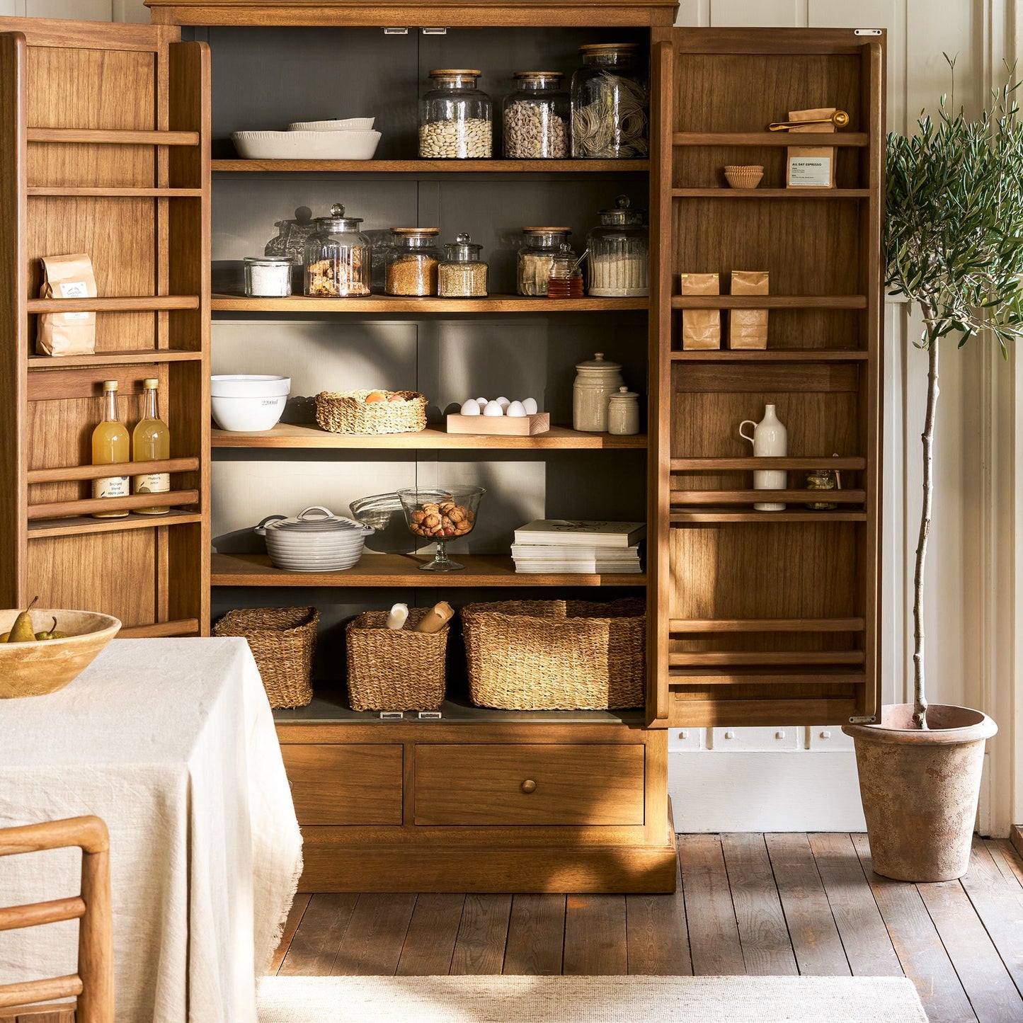 Natural Wooden Pantry