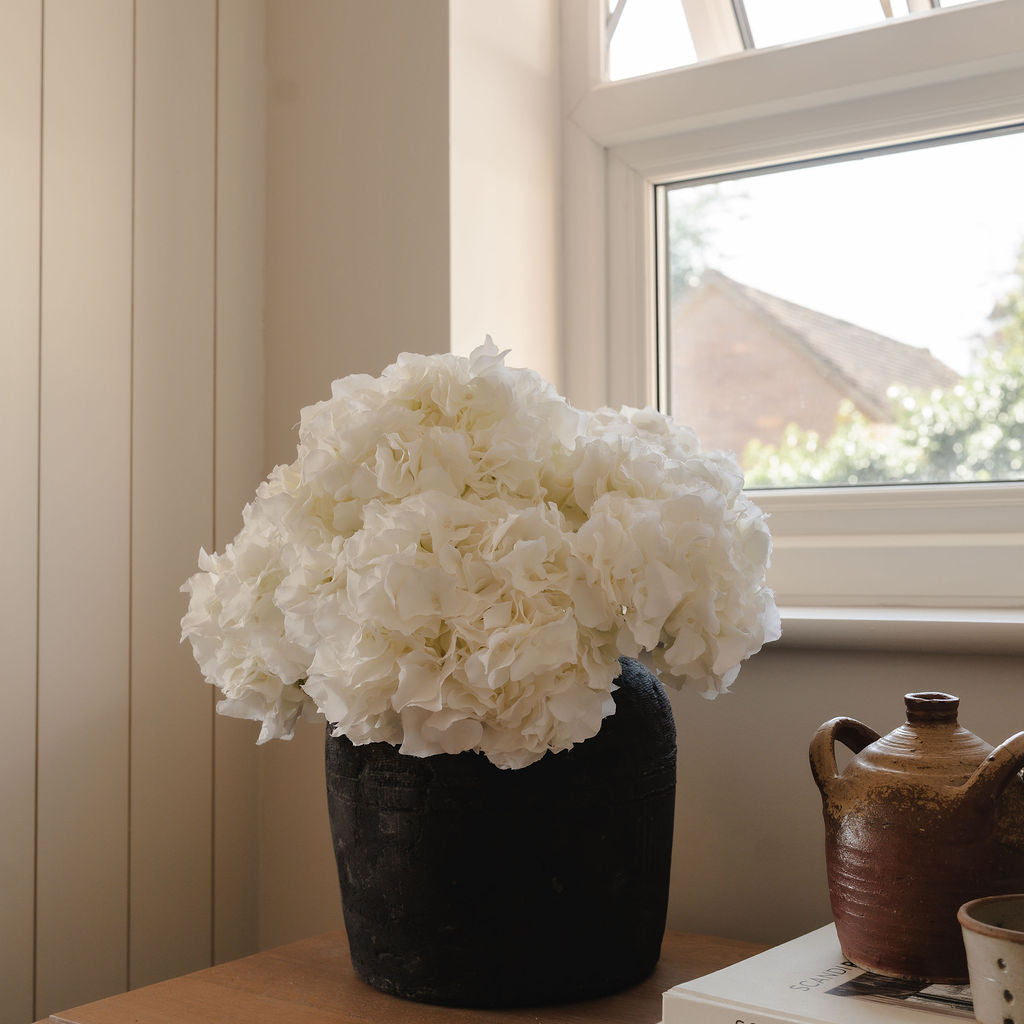 Luxury Real Touch White Hydrangea