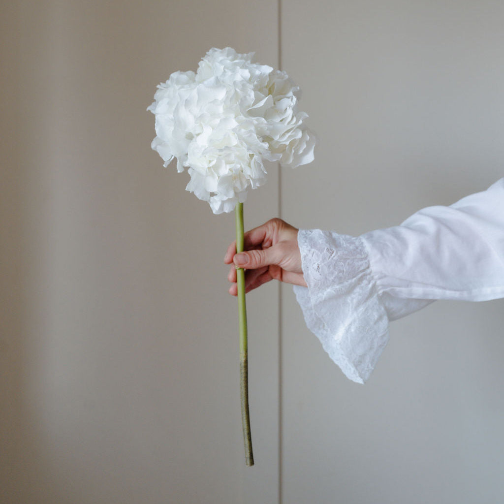 Luxury Real Touch White Hydrangea