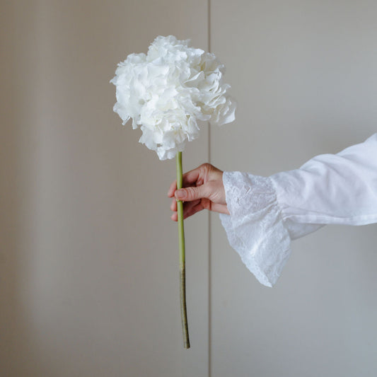 Luxury Real Touch White Hydrangea