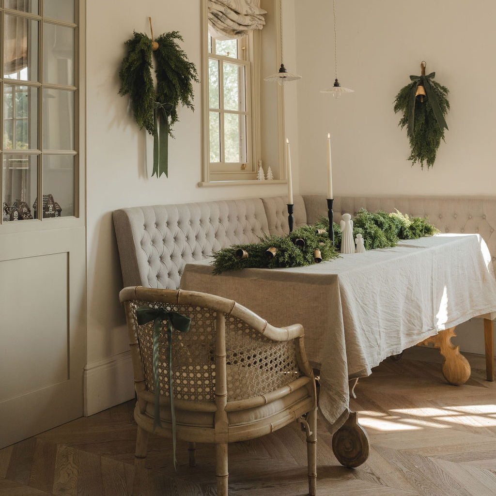 Real Touch Cedar Cypress Heart Shaped Rope Wreath