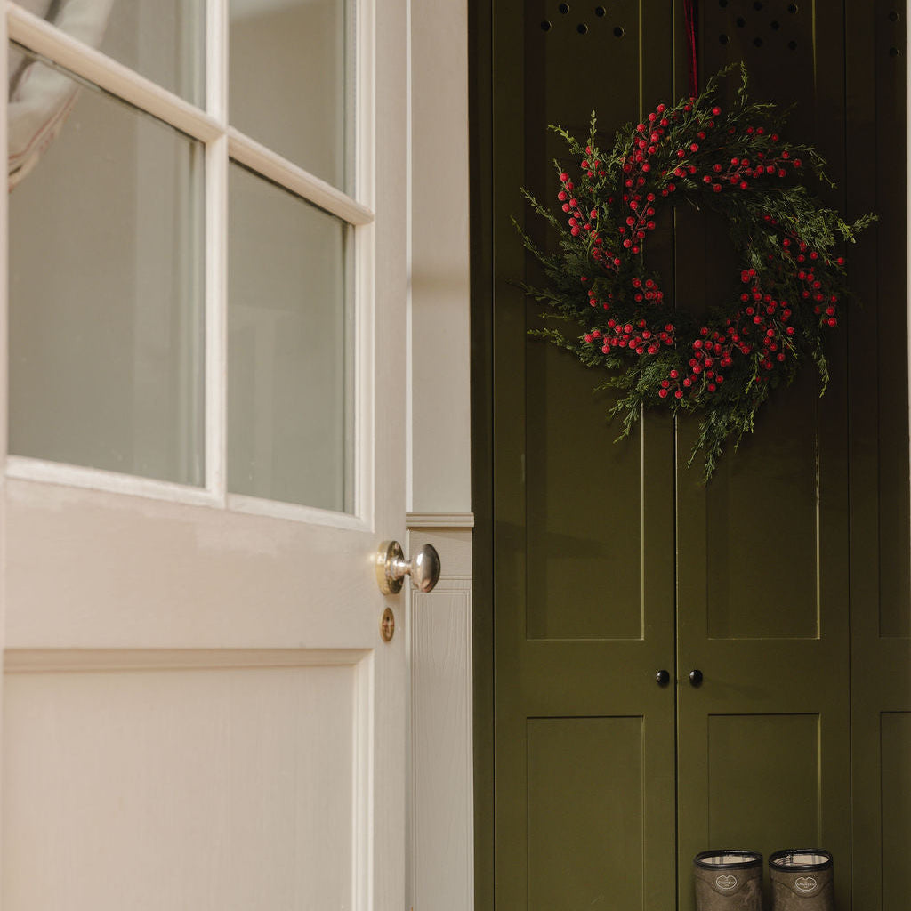 Cedar and Frosted Berry Artificial Wreath