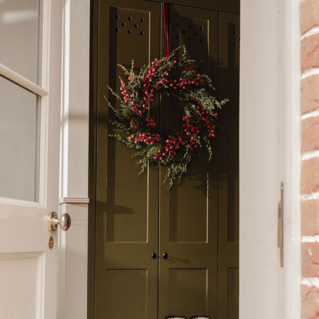 Cedar and Frosted Berry Artificial Wreath