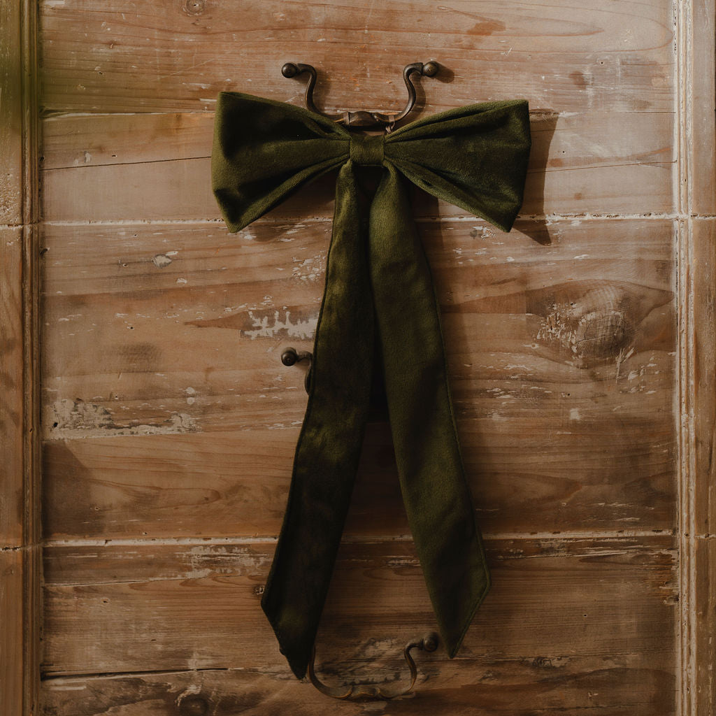 Emerald Green Velvet Christmas Bow