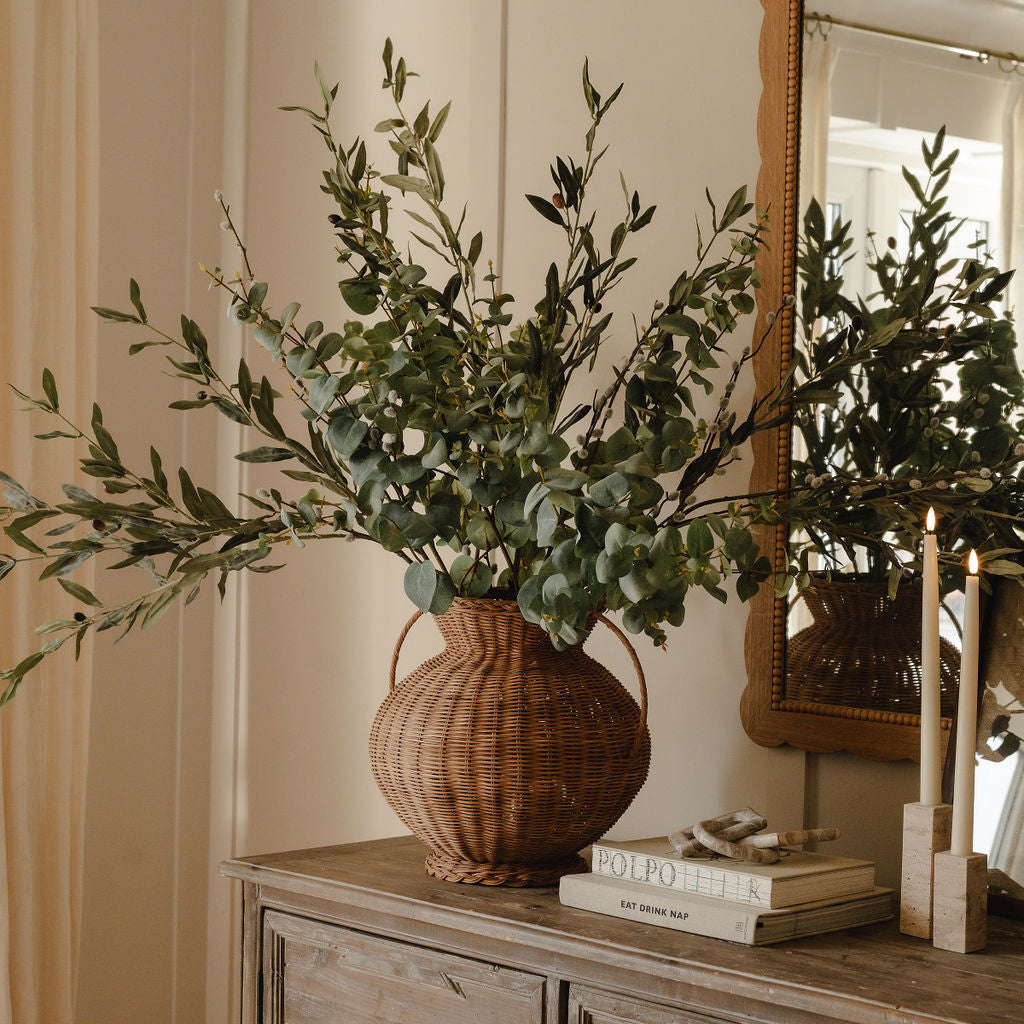 Woven Wicker Vase Large