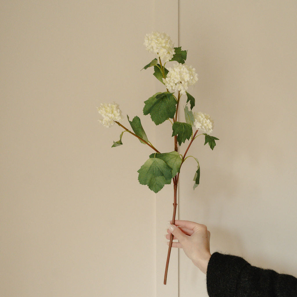 Faux White Snowball Viburnum