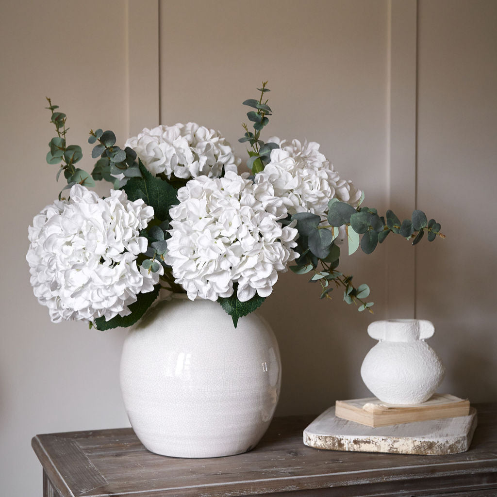 Faux White Hydrangea
