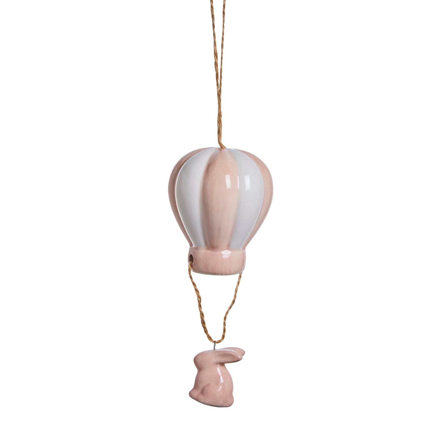 Set of 3 Ceramic Air Balloon Bunny