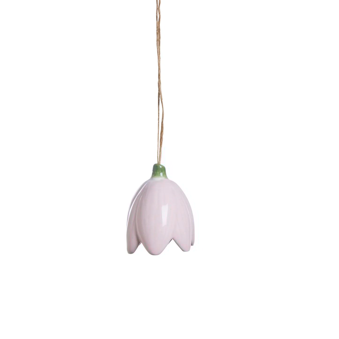 Set of 6 Ceramic Flower Hanging Decorations