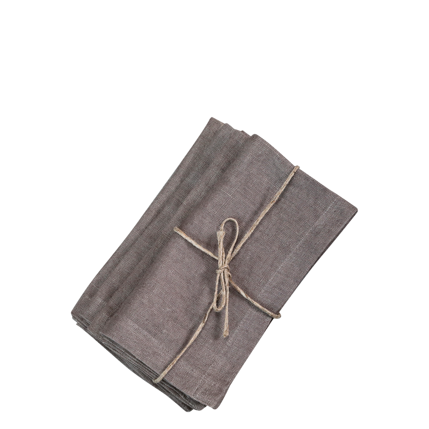 Set of 4 Linen Napkins Taupe