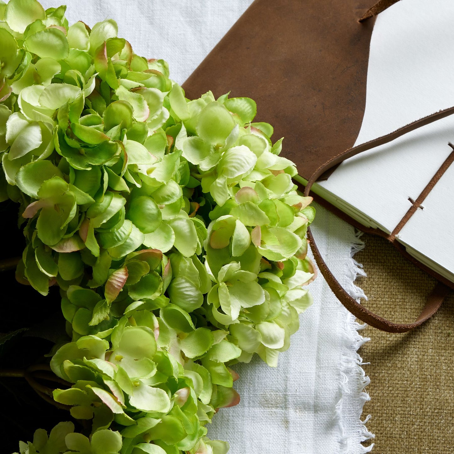 Green Artificial Hydrangea Bouquet