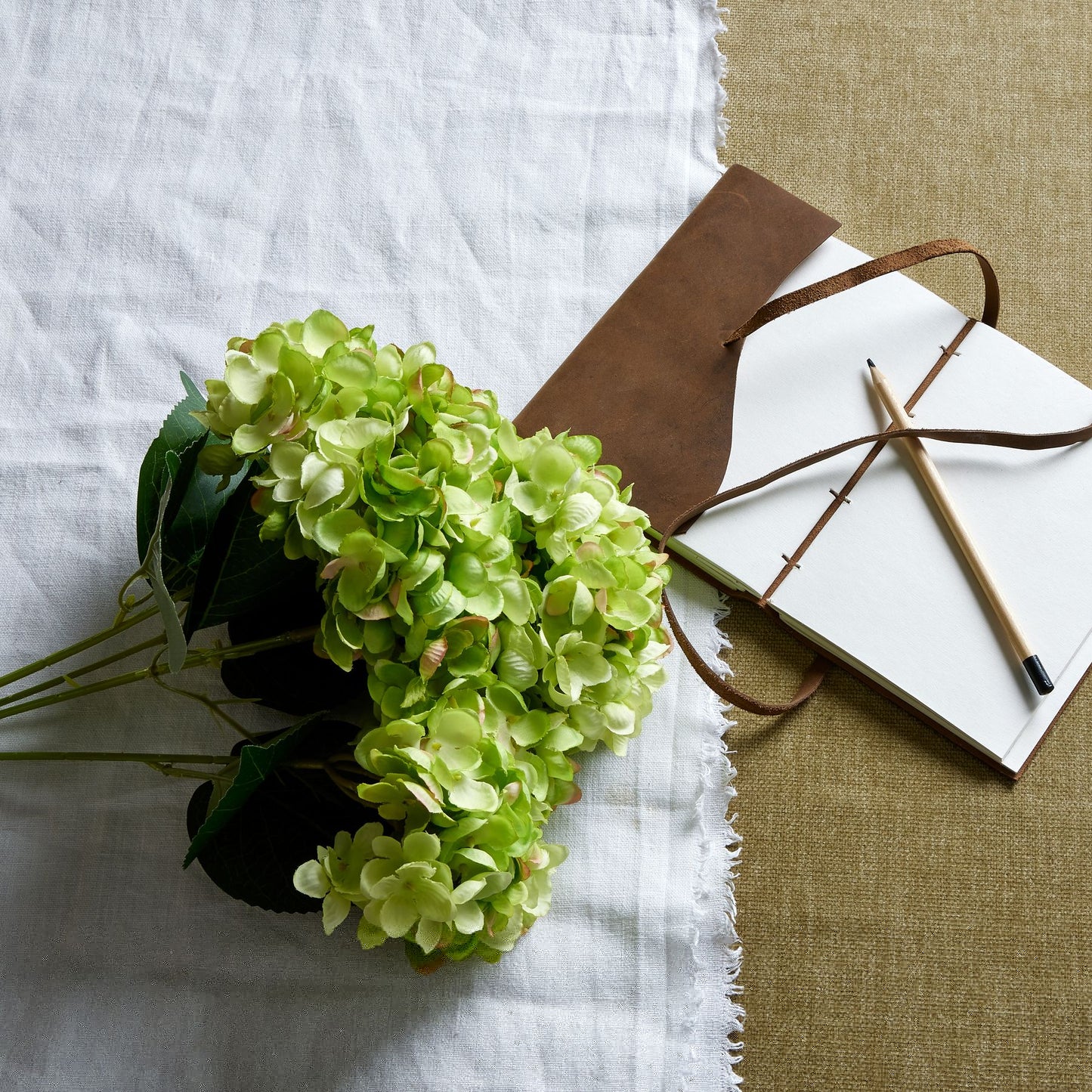 Green Artificial Hydrangea Bouquet