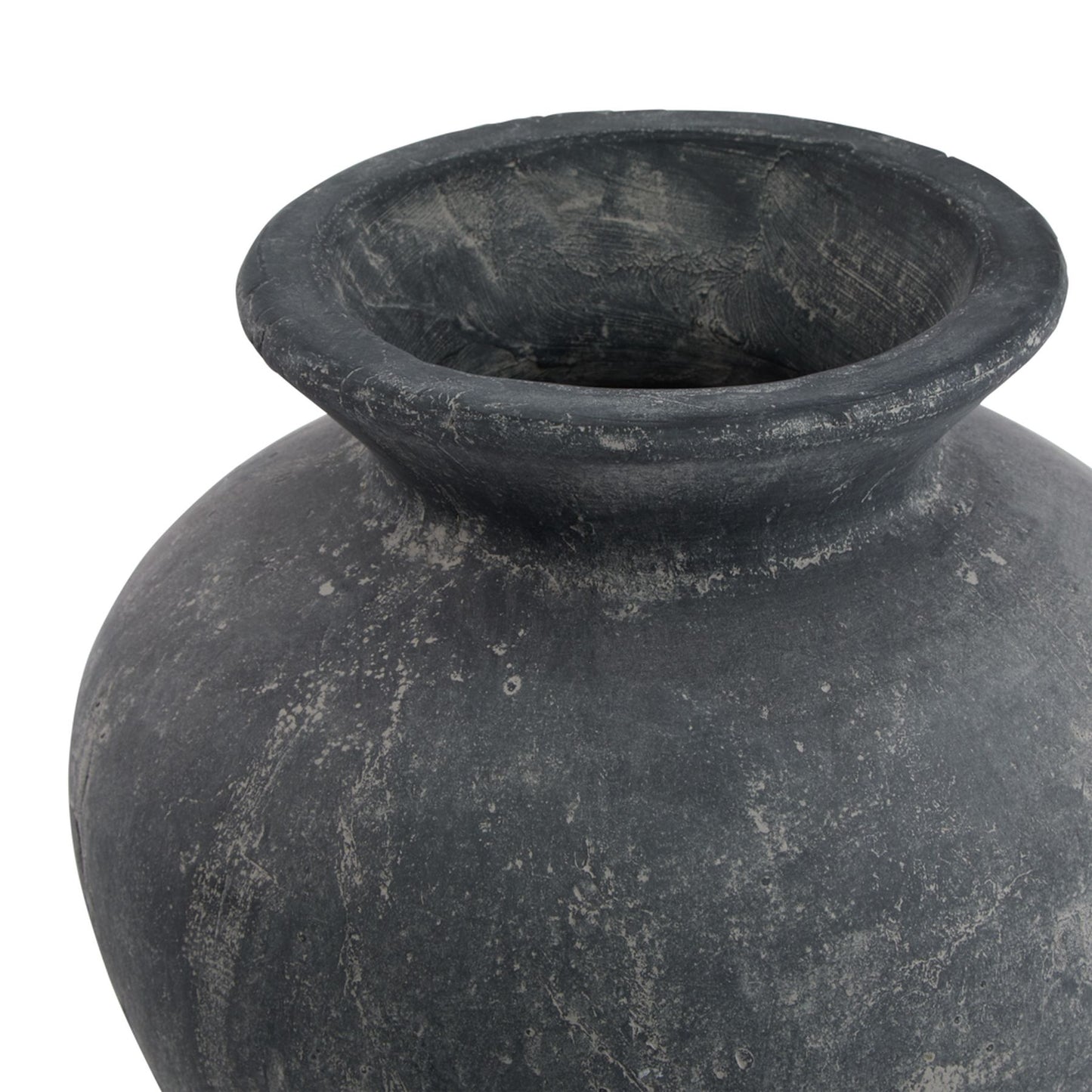 Grey Stone Fluted Vase