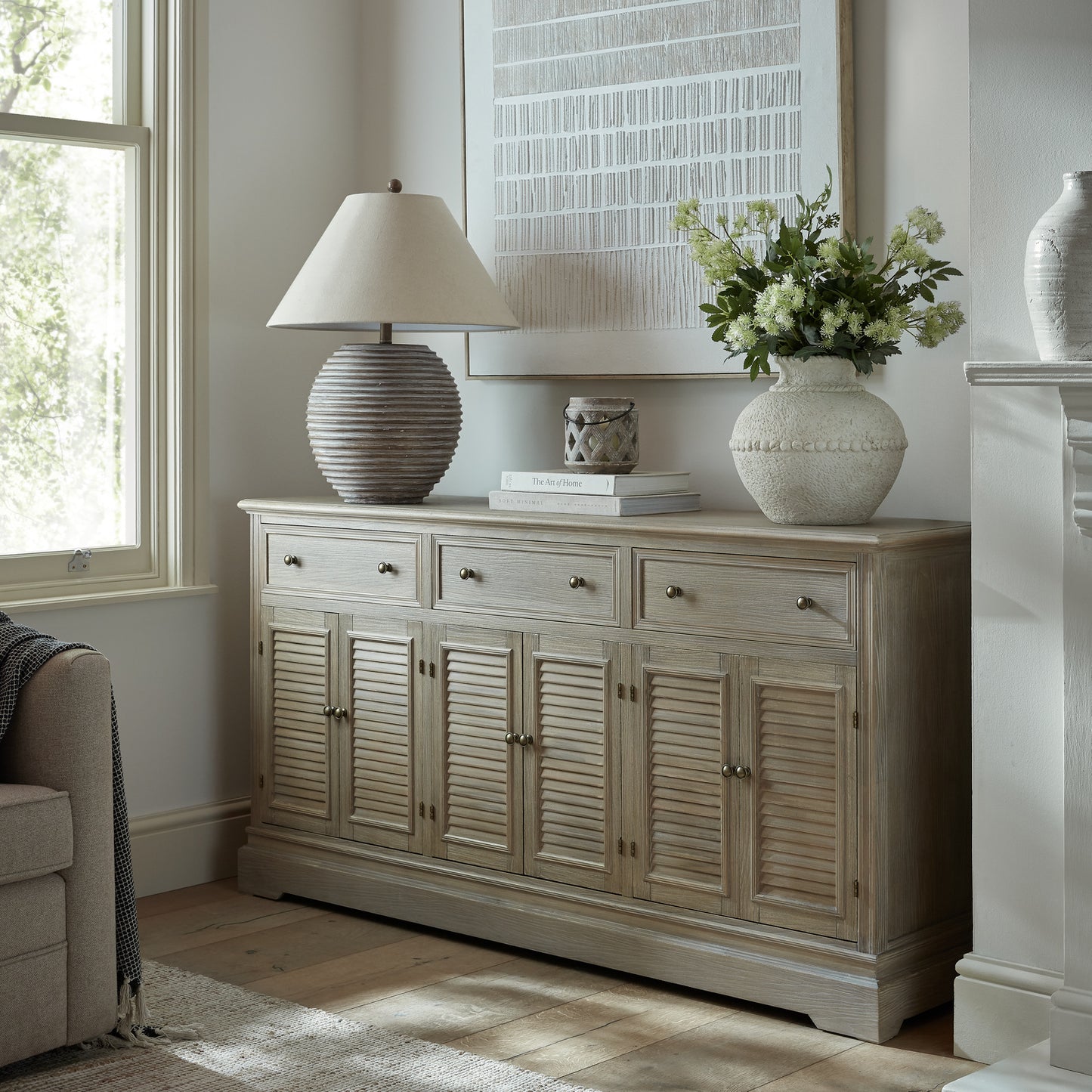 Delphine Collection 6 Door 3 Drawer Large Dresser Base