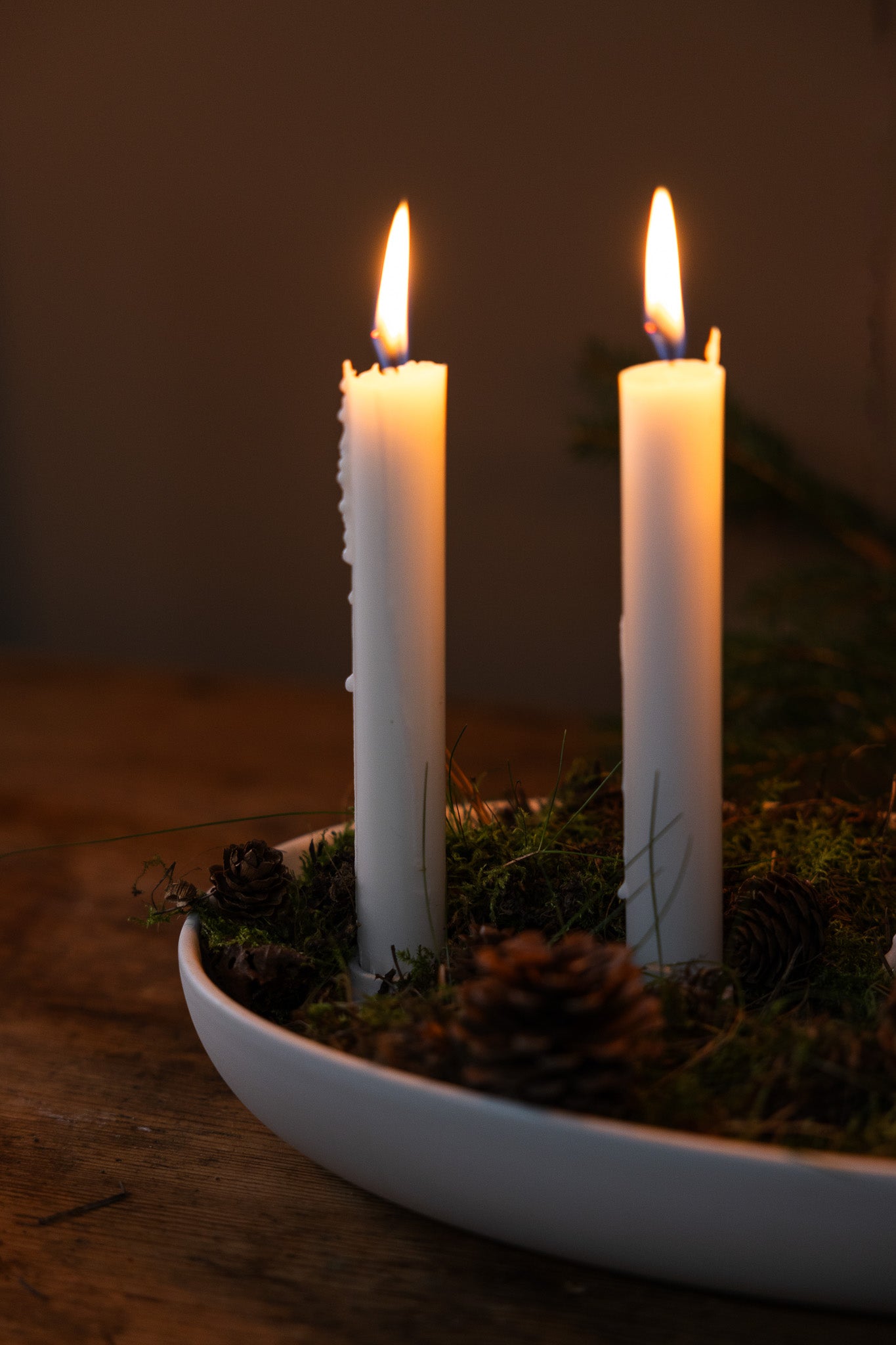 White Matte Candle Holder