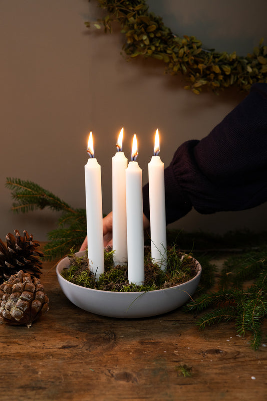 Light Grey Ceramic Candle Holder