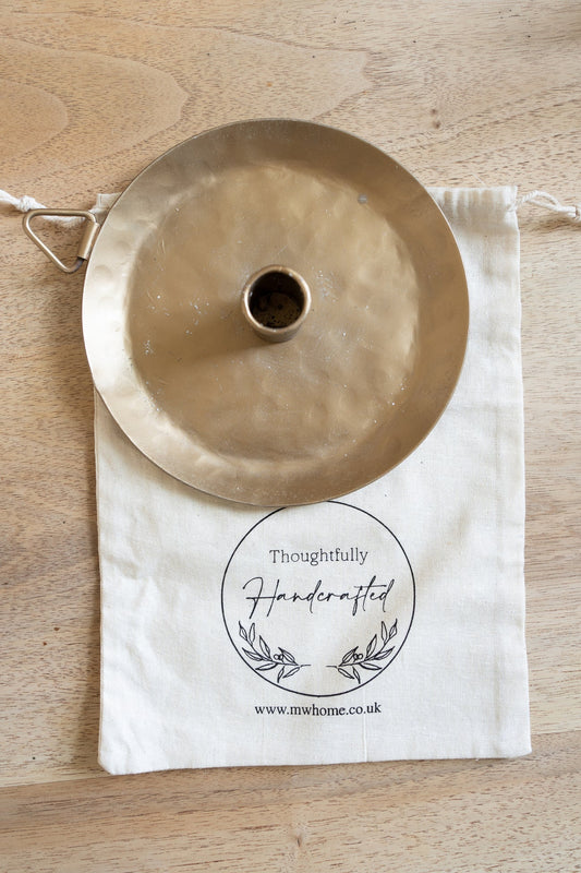 Forged Plate Candle Holder Medium