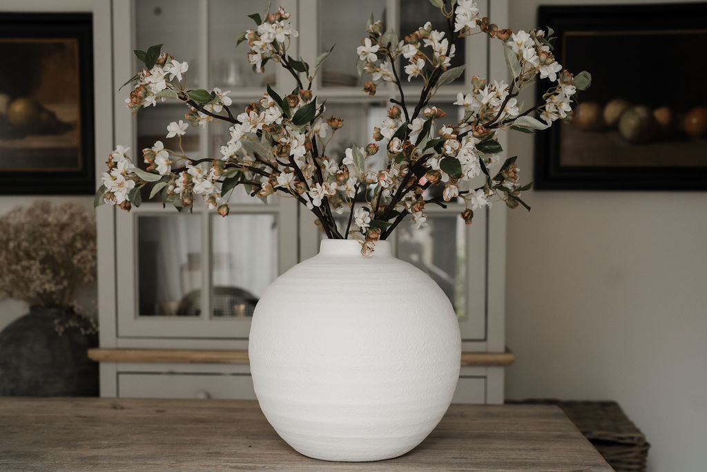 Tiber Matt White Ceramic Vase