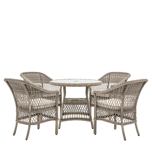 Menton Seater Dining Set Stone