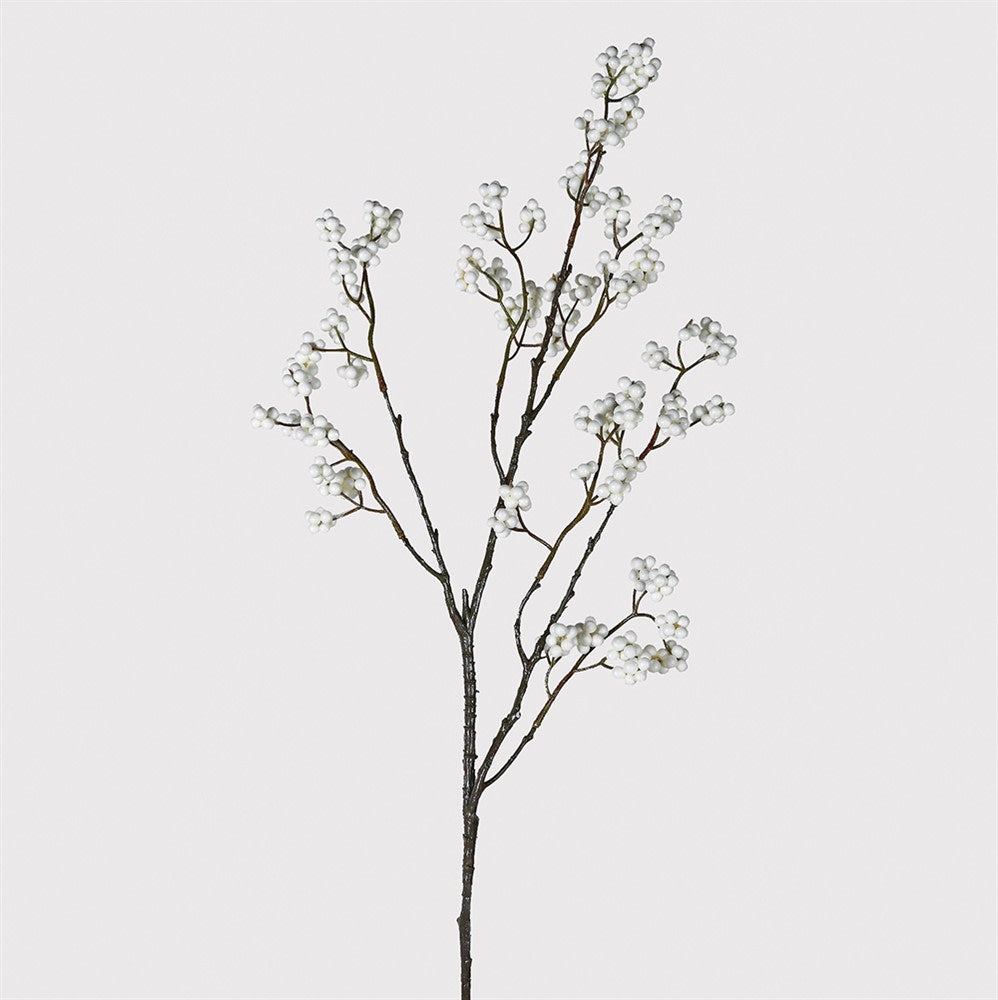 White Berry Branch Spray Tall