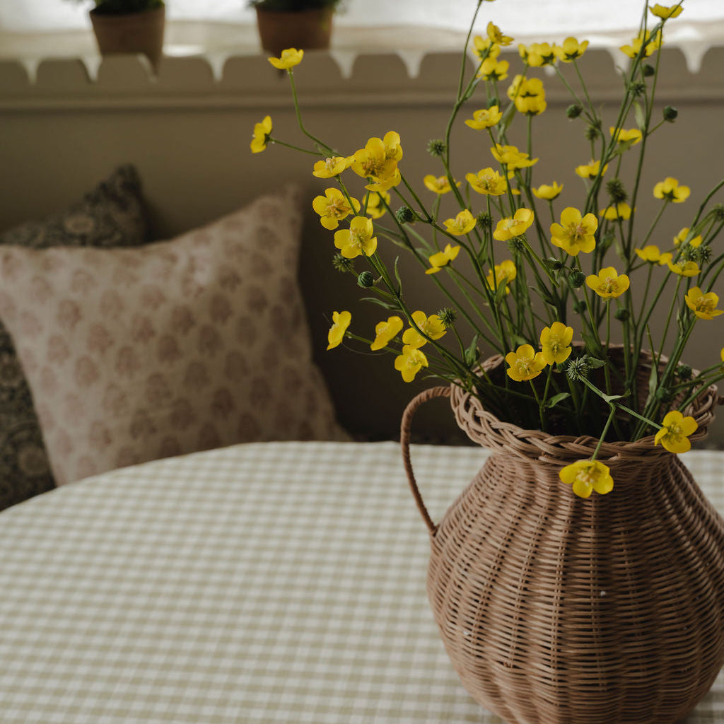 Gingham Tablecloth - Pale Olive