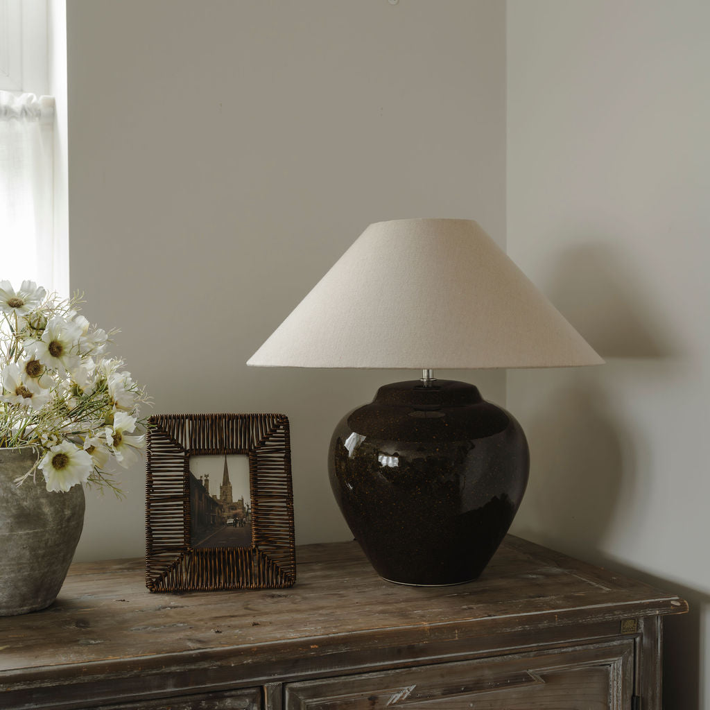 Faux Rattan Photo Frame