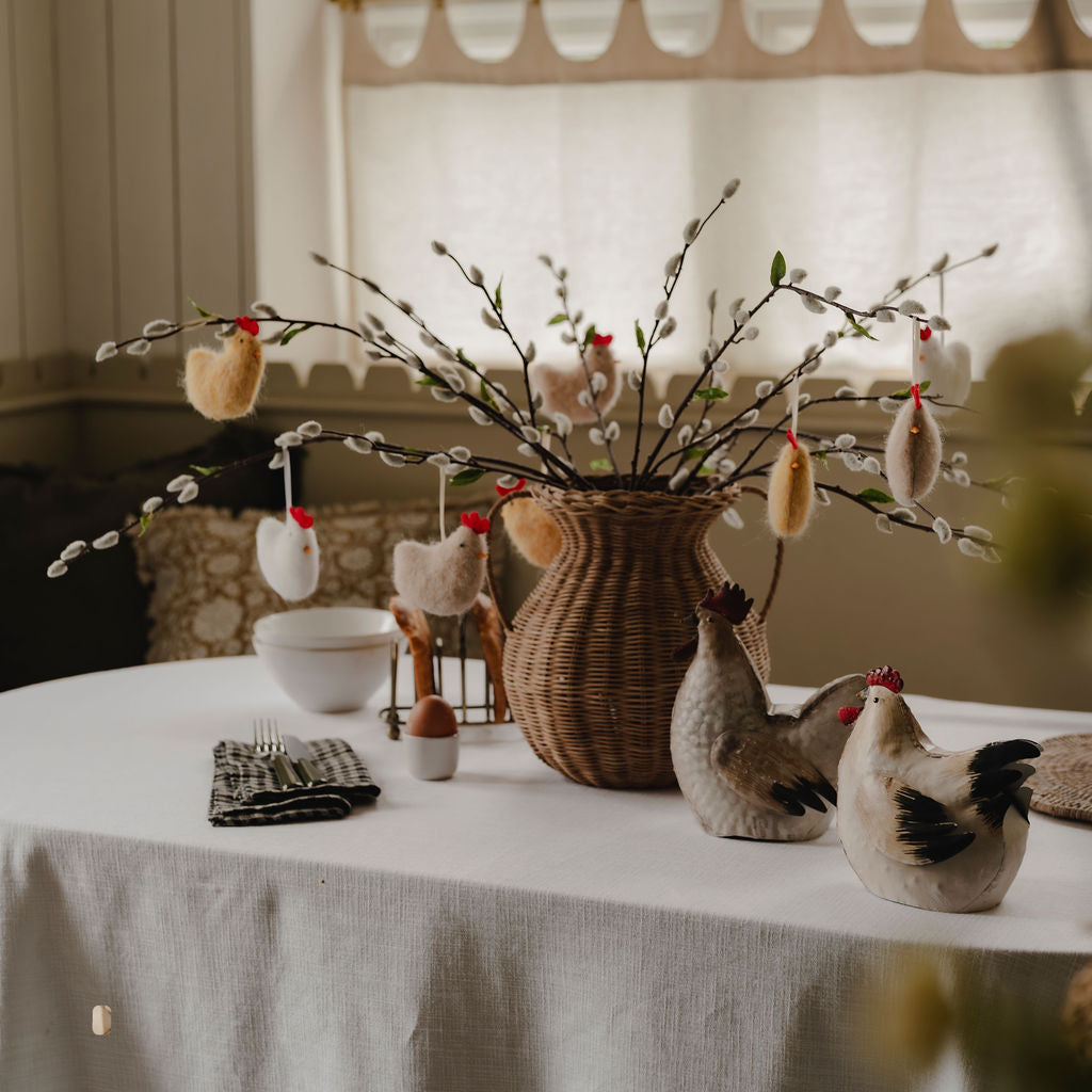 Rustic Metal Rooster and Hen