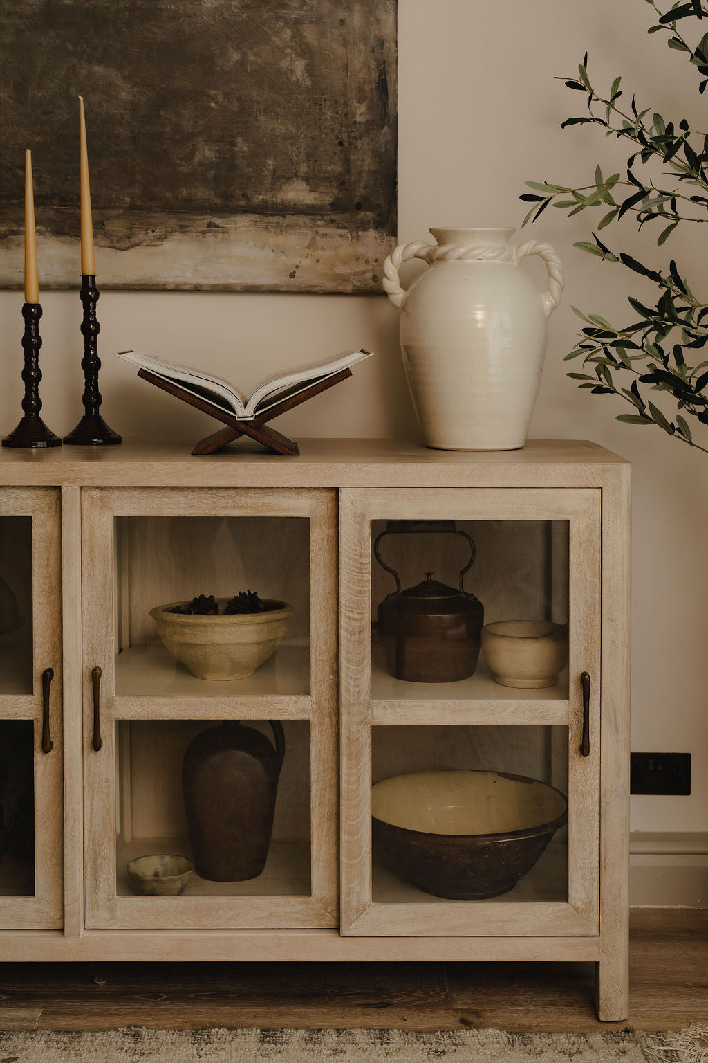 Wooden Open Book Stand