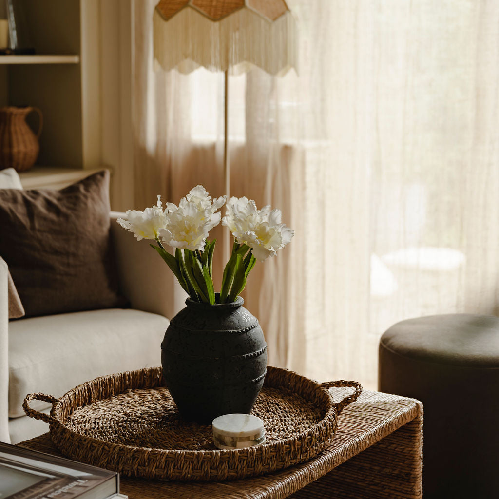 Large Round Seagrass Tray