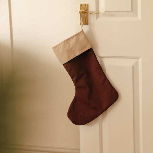 Burgundy Velvet Stocking