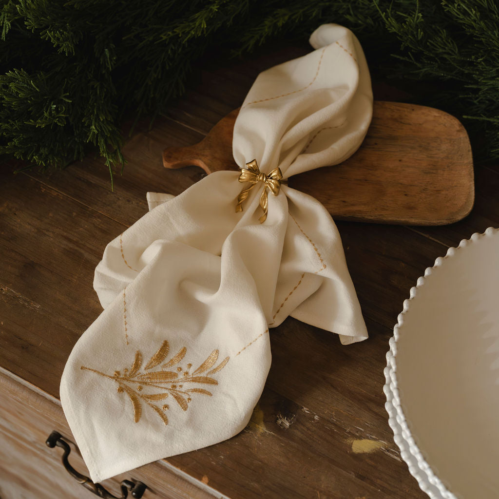 Set of 4 Elegant Bow Napkin Rings