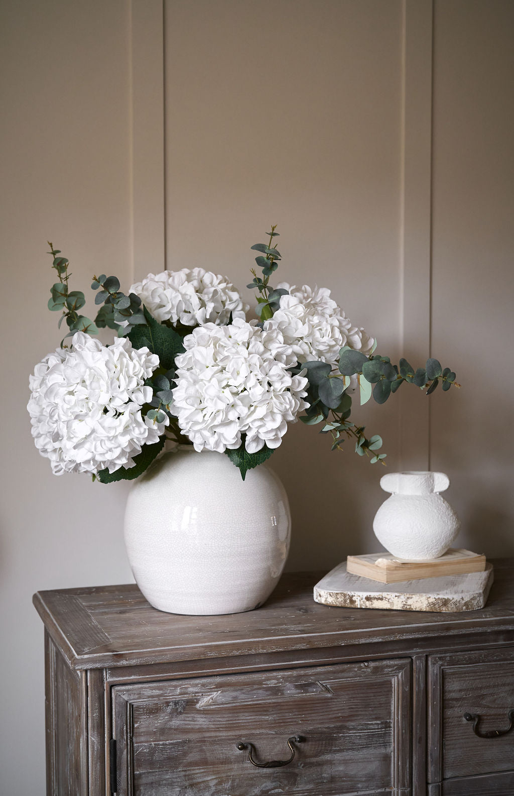 Classic Hydrangea and Eucalyptus Arrangement