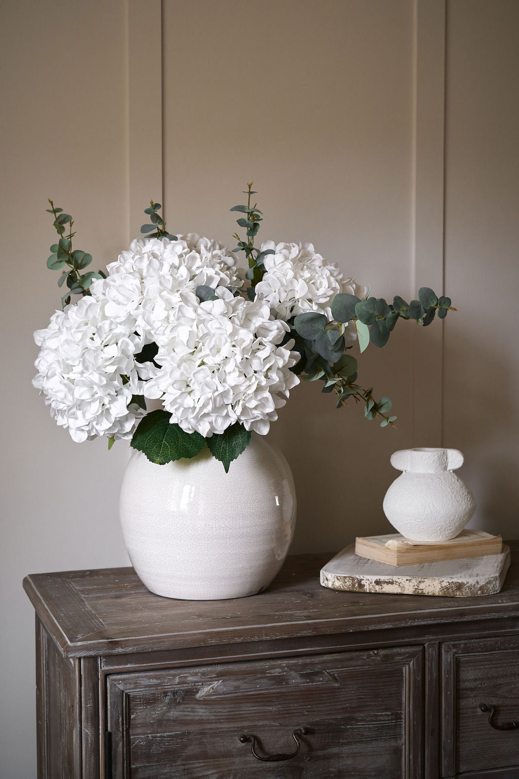 Classic Hydrangea and Eucalyptus Arrangement