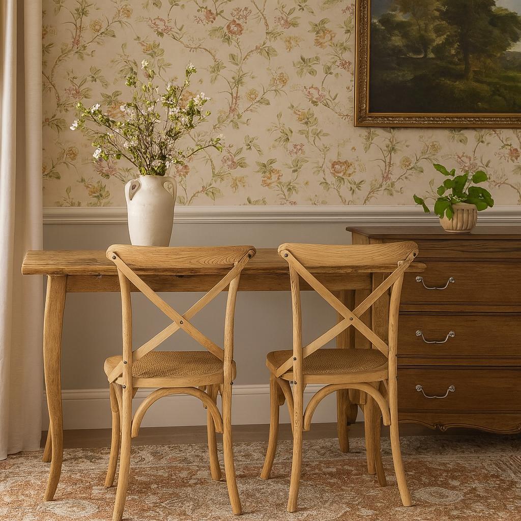 Set of 2 Natural Bistro Chairs