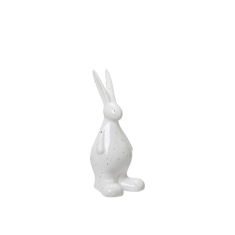 Set of 2 Ceramic White Hares