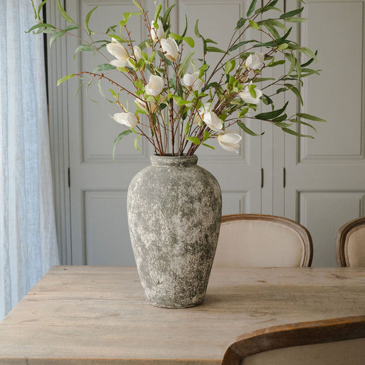 Tall Aged Stone Vase
